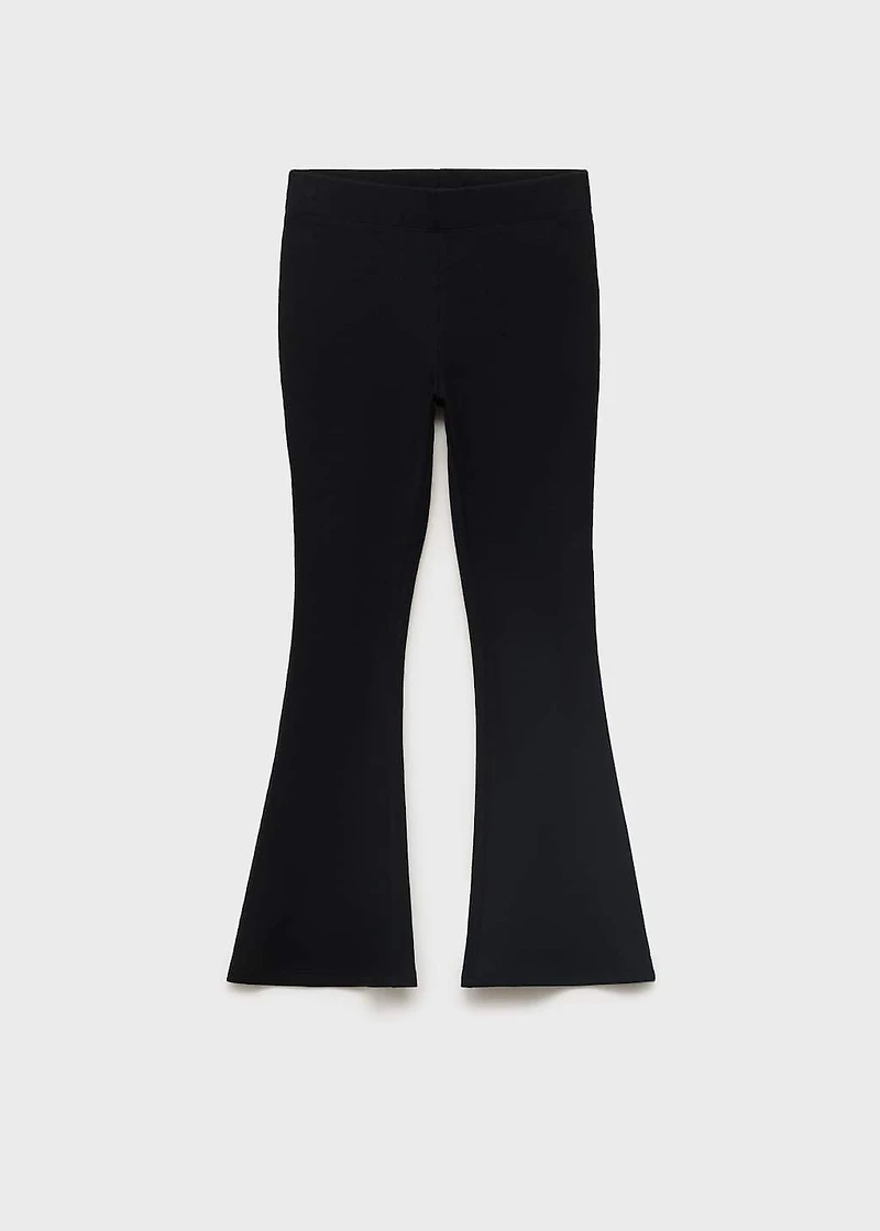 Flared cotton leggings