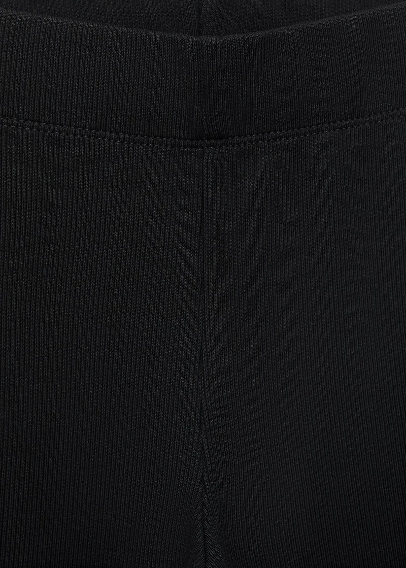 Flared cotton leggings