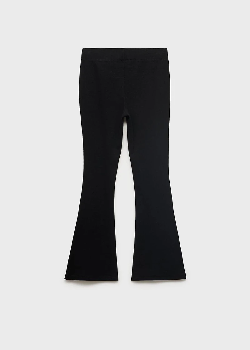 Flared cotton leggings