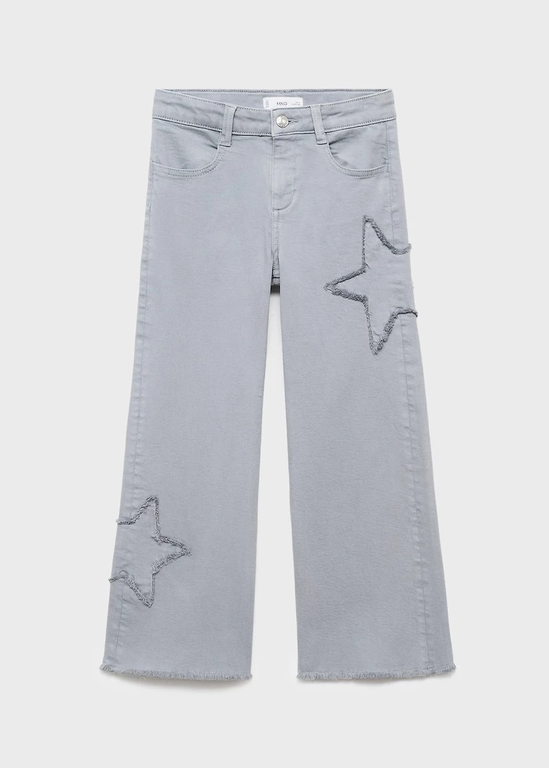 Jeans with embroidered stars