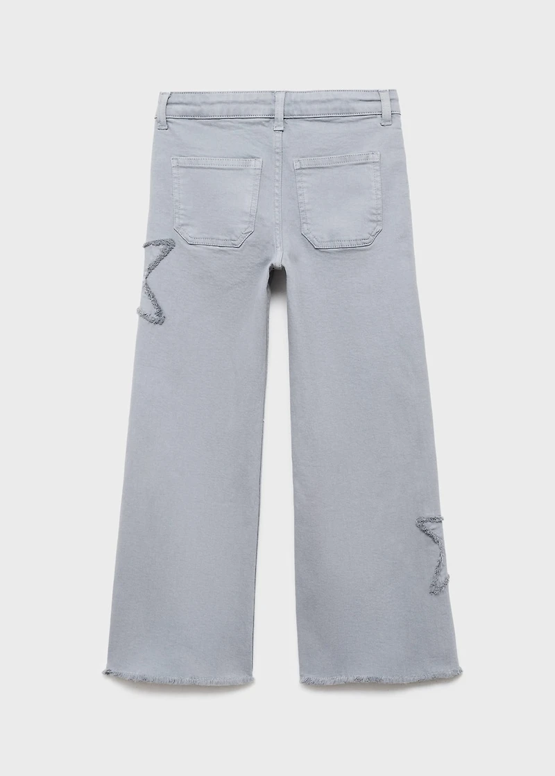 Jeans with embroidered stars