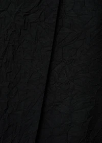 Creased-effect wrap-around skirt