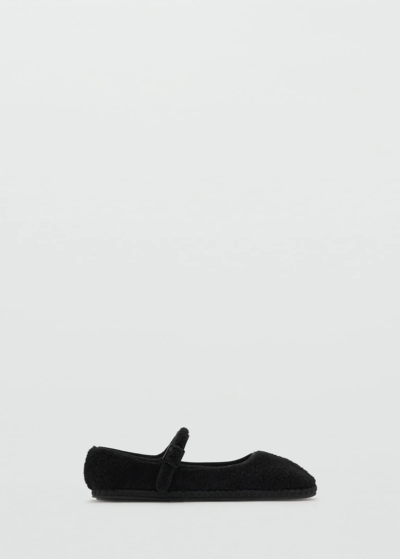 Sheepskin ballet flats