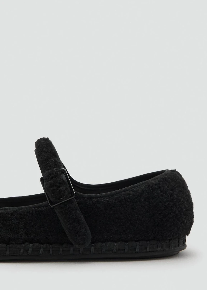 Sheepskin ballet flats