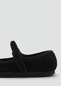 Sheepskin ballet flats
