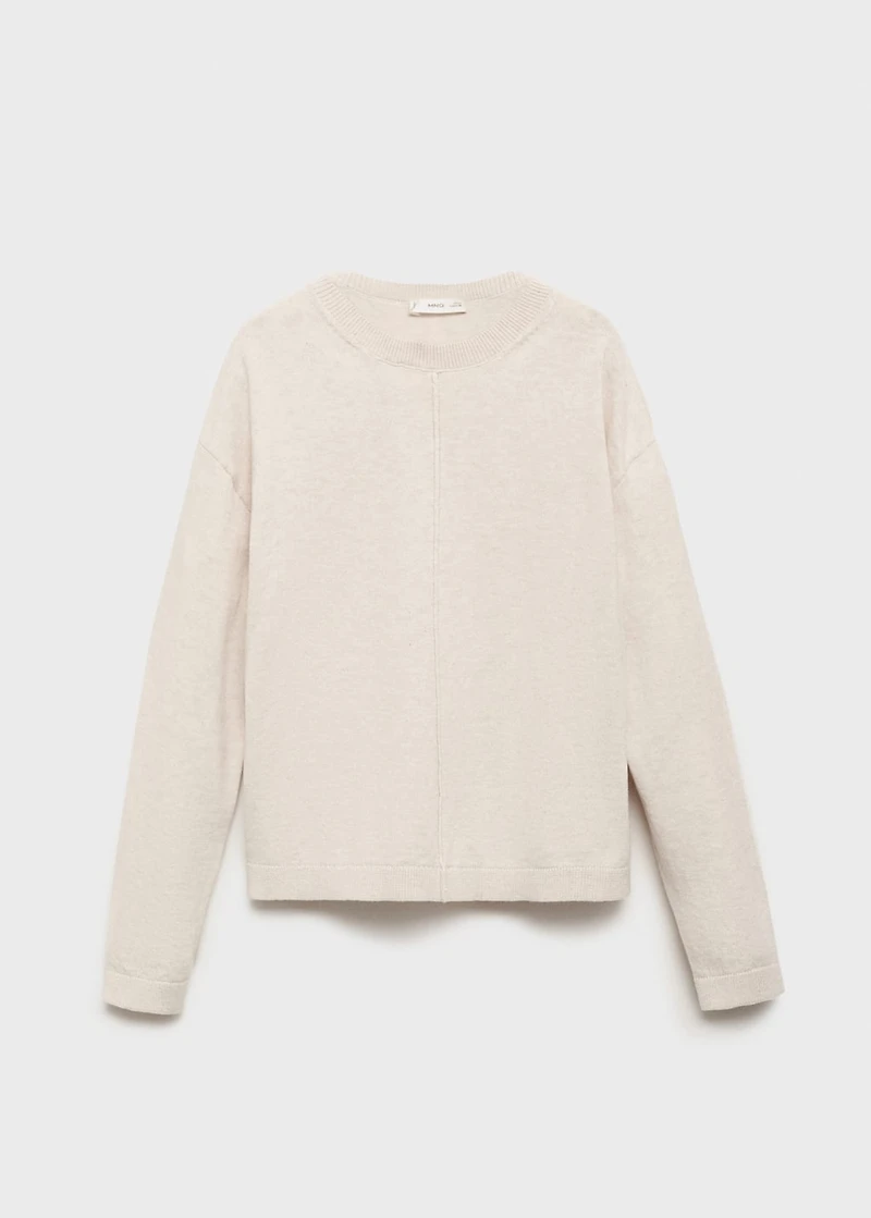 Decorative seams cotton sweater