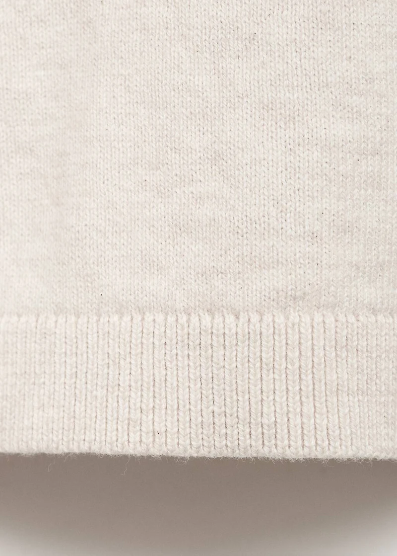 Decorative seams cotton sweater