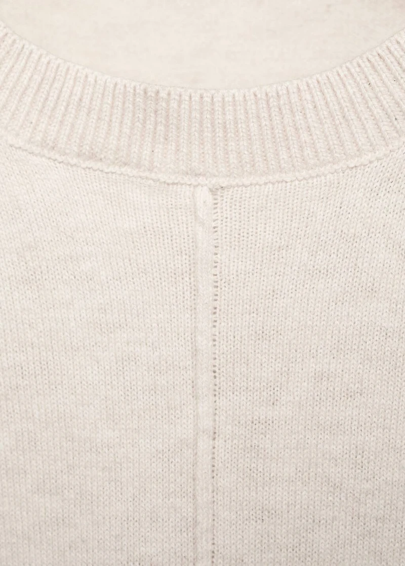 Decorative seams cotton sweater