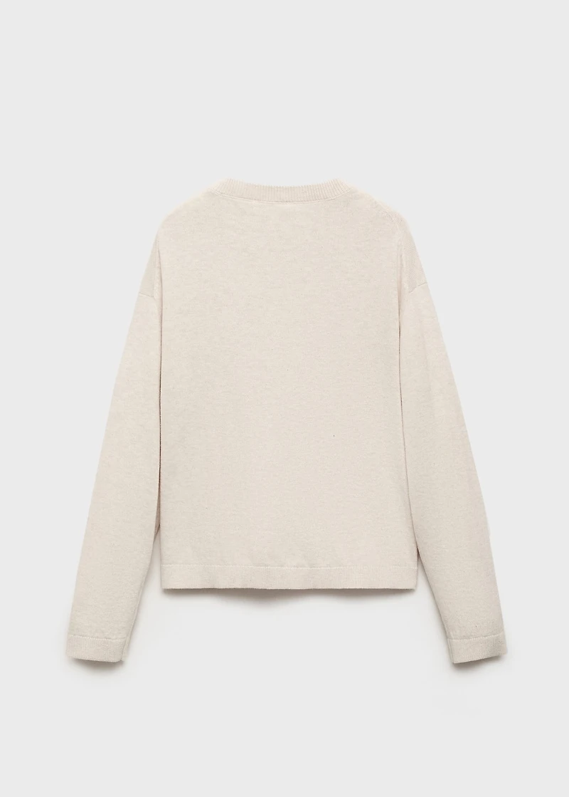 Decorative seams cotton sweater