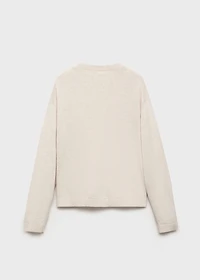 Decorative seams cotton sweater