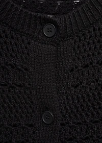 Short-sleeved crochet cardigan