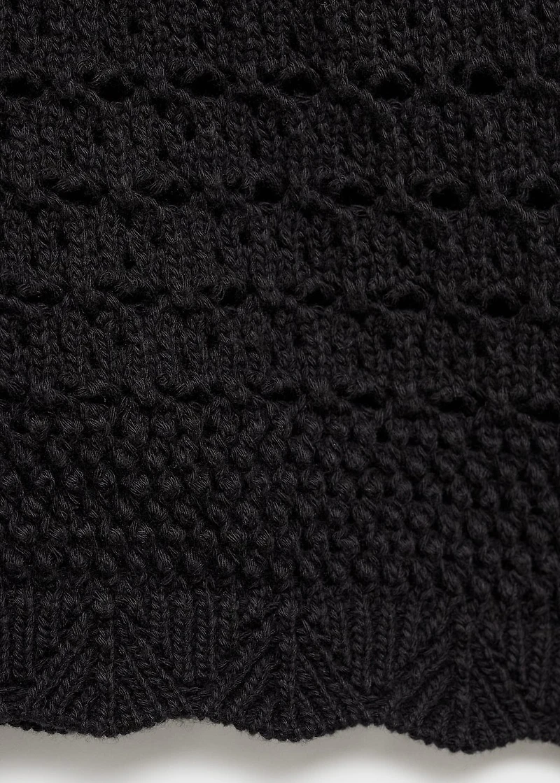 Short-sleeved crochet cardigan