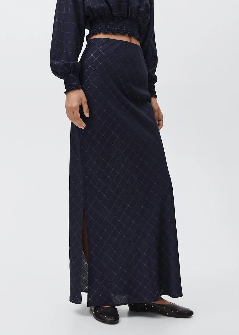 Lurex checked skirt