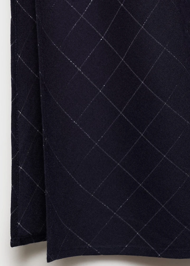 Lurex checked skirt