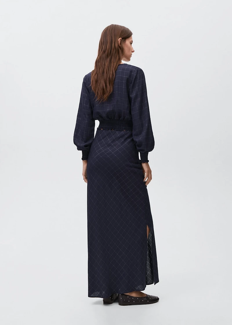 Lurex checked skirt