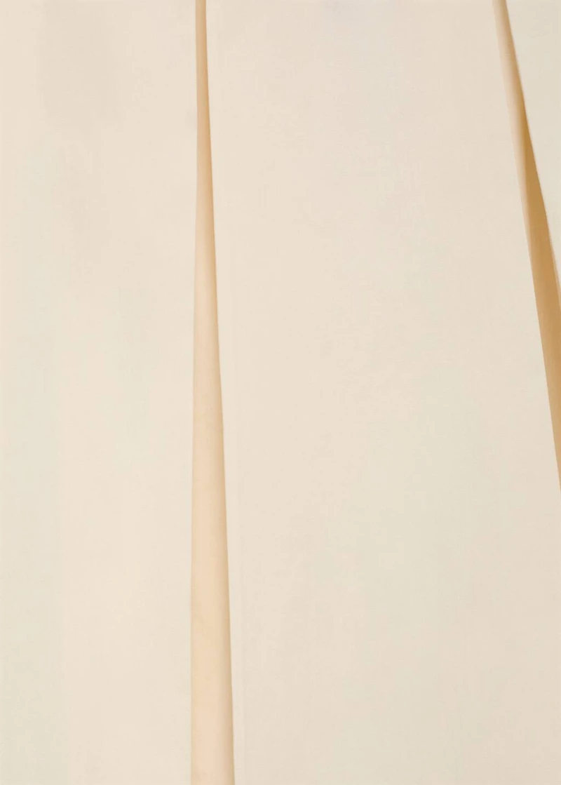 Pleated midi-skirt