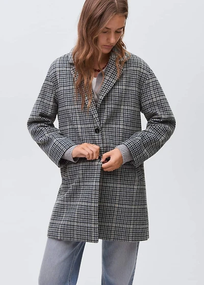 Checked overcoat