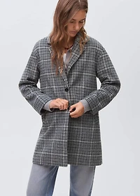 Checked overcoat