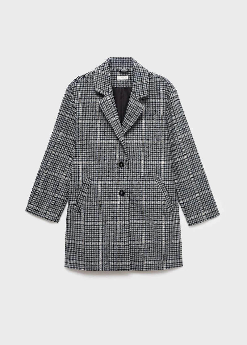 Checked overcoat