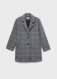 Checked overcoat
