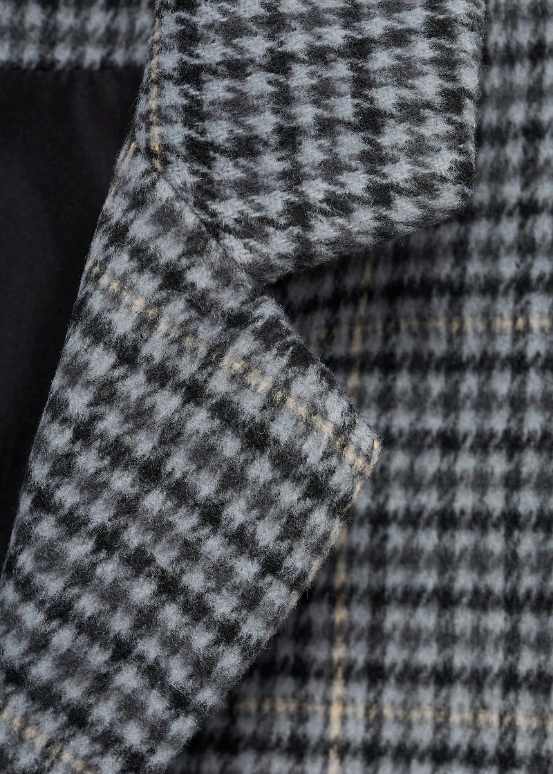 Checked overcoat