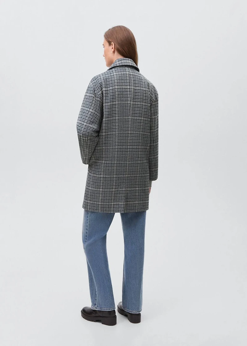 Checked overcoat