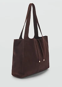 Suede shopper bag