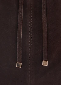 Suede shopper bag