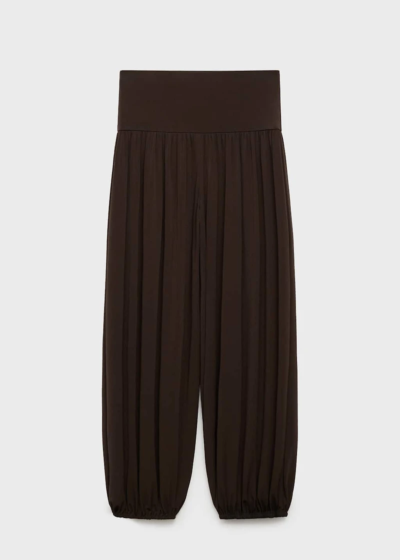 Balloon pants with elastic waist