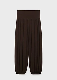 Balloon pants with elastic waist
