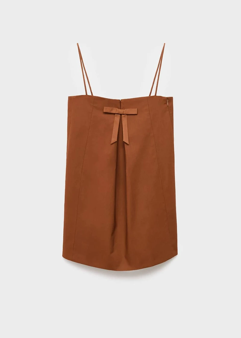 Dress with bow neckline
