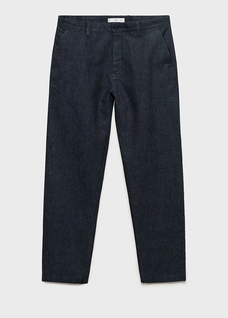 Dark wash straight fit jeans