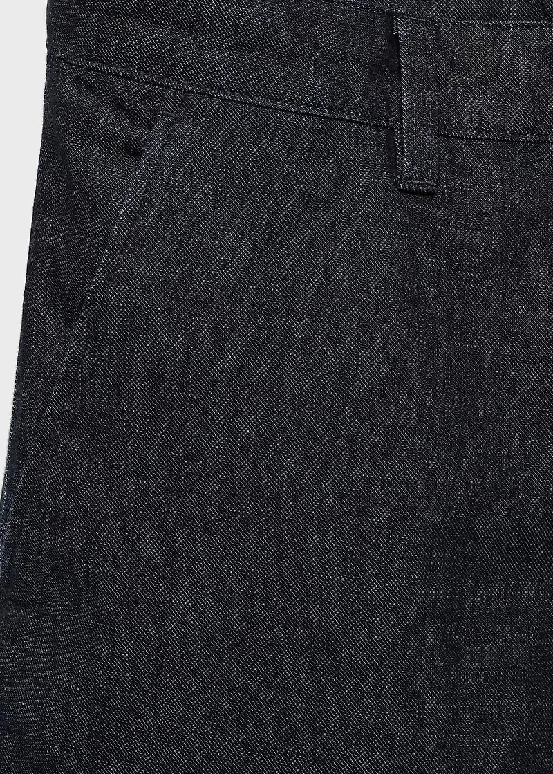 Dark wash straight fit jeans