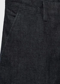 Dark wash straight fit jeans