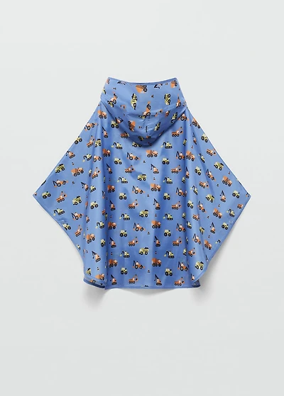 Car-print raincoat