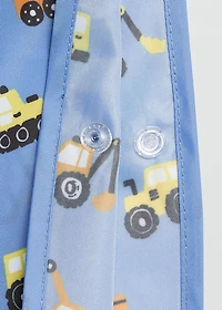 Car-print raincoat