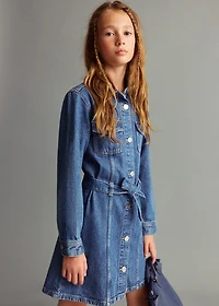 Short denim dress
