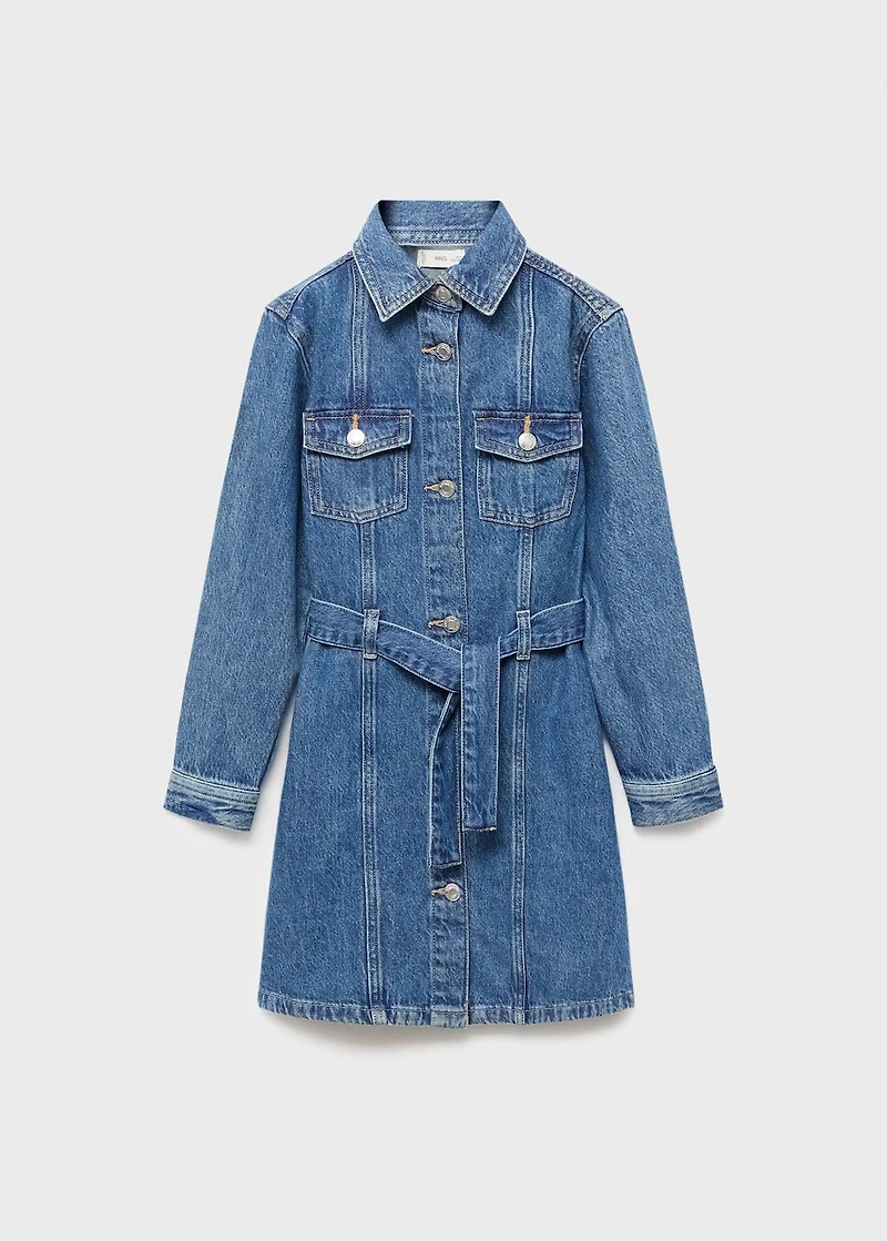 Short denim dress