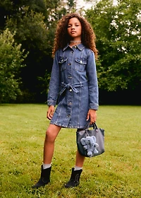 Short denim dress