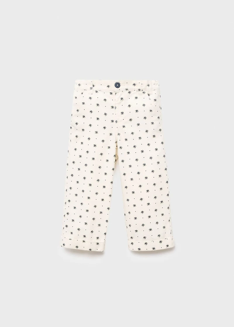 Flowers cotton pants