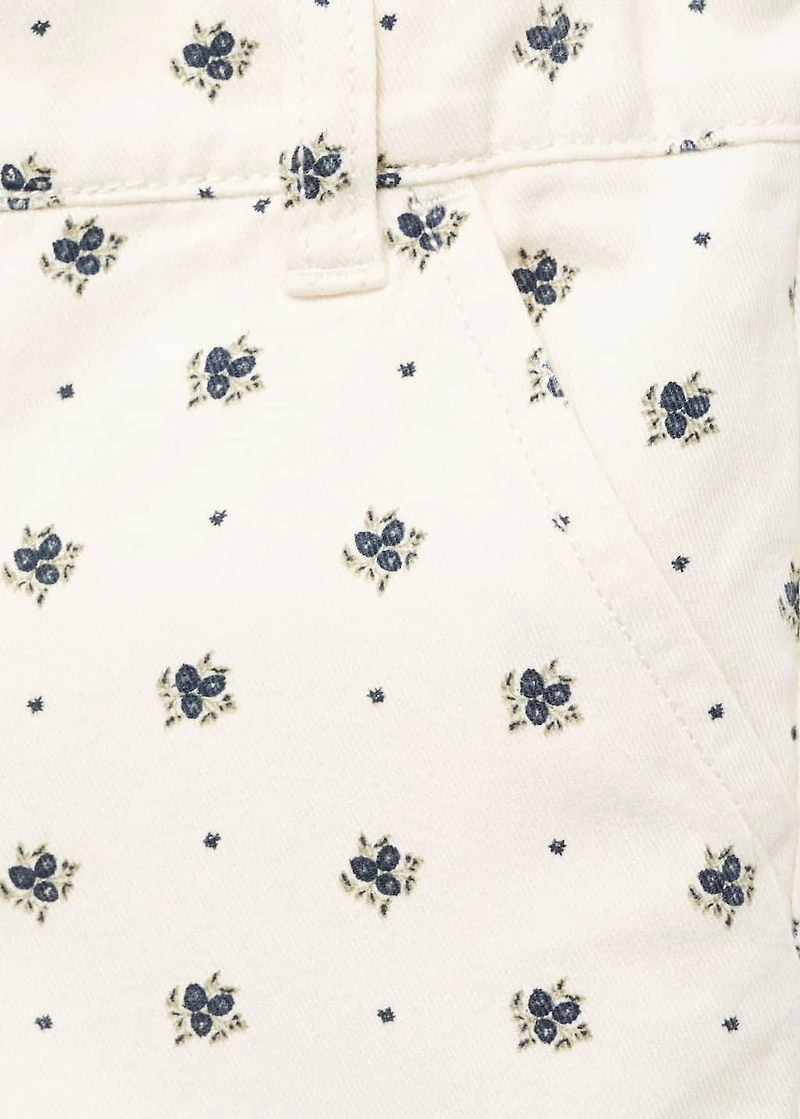 Flowers cotton pants