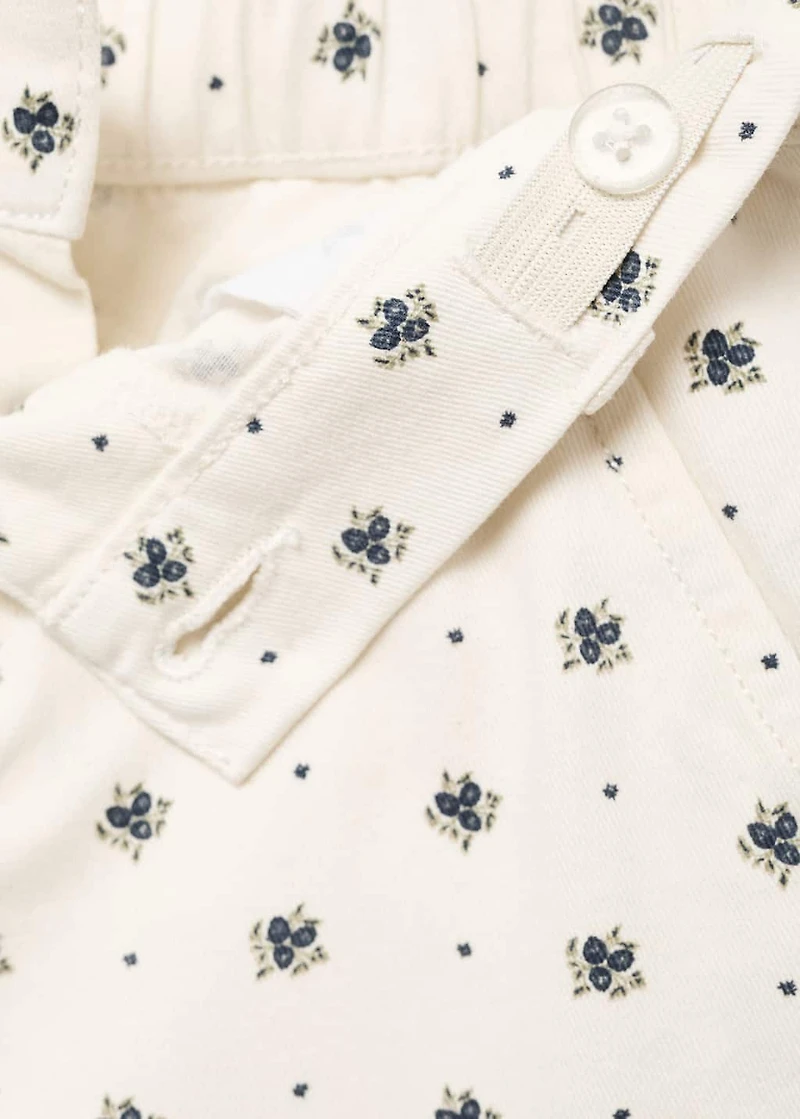 Flowers cotton pants