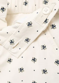 Flowers cotton pants