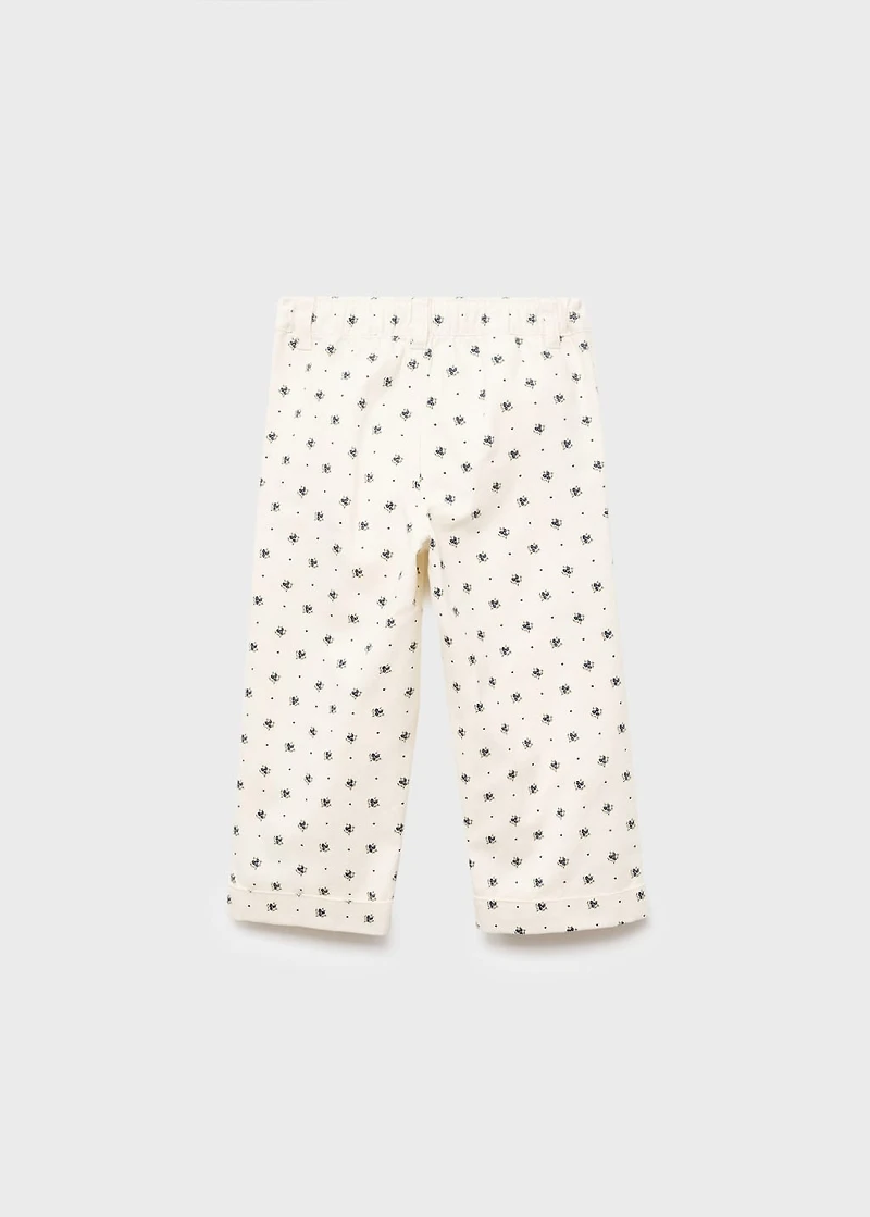 Flowers cotton pants