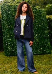 Culotte jeans with seam detail