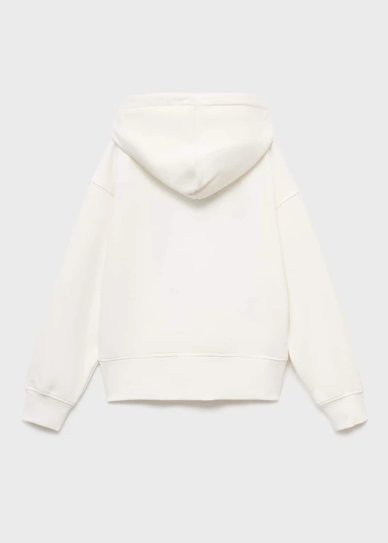 Embroidered sweatshirt with floral pattern