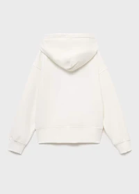 Embroidered sweatshirt with floral pattern