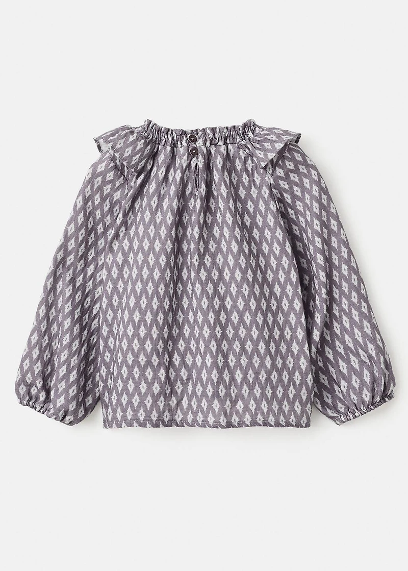 Cotton blouse with ethnic print