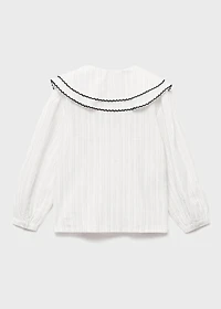 Striped blouse with Peter Pan collar
