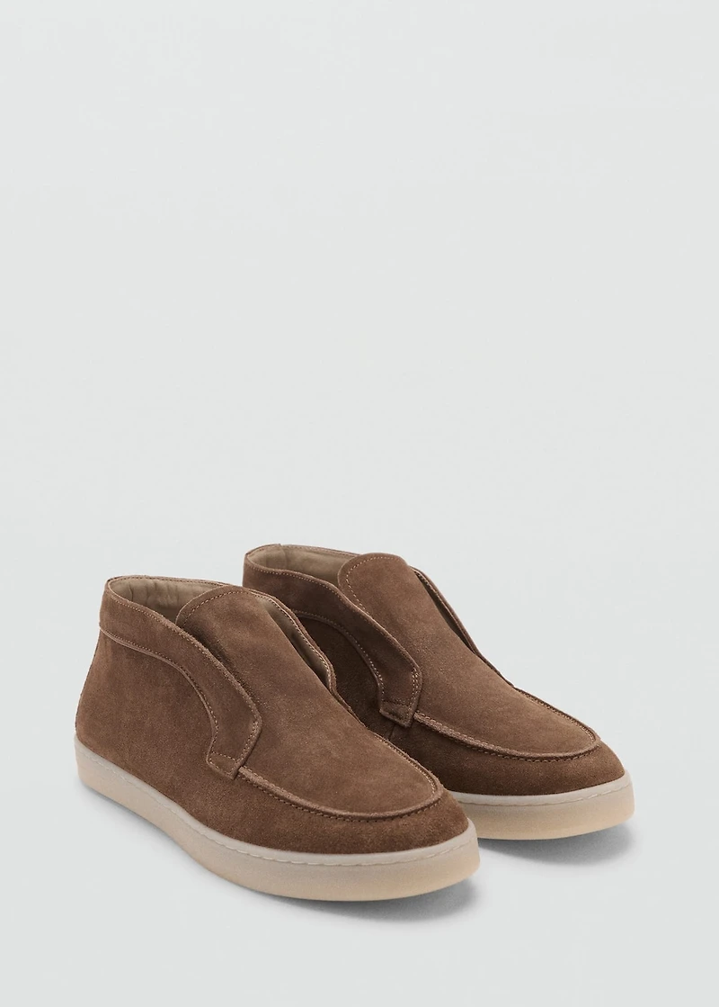 Suede leather ankle boots